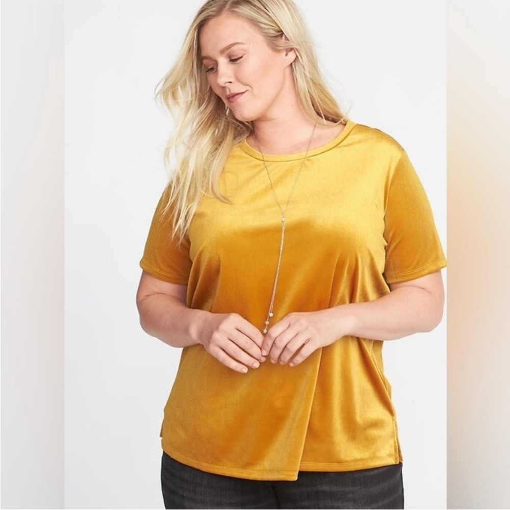 Gold velvet Old Navy top